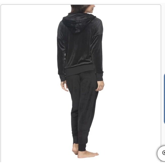 Felina Velour Women’s Hoodie & Jogger Set Black Size M Cozy Loungewear - Picture 5 of 5